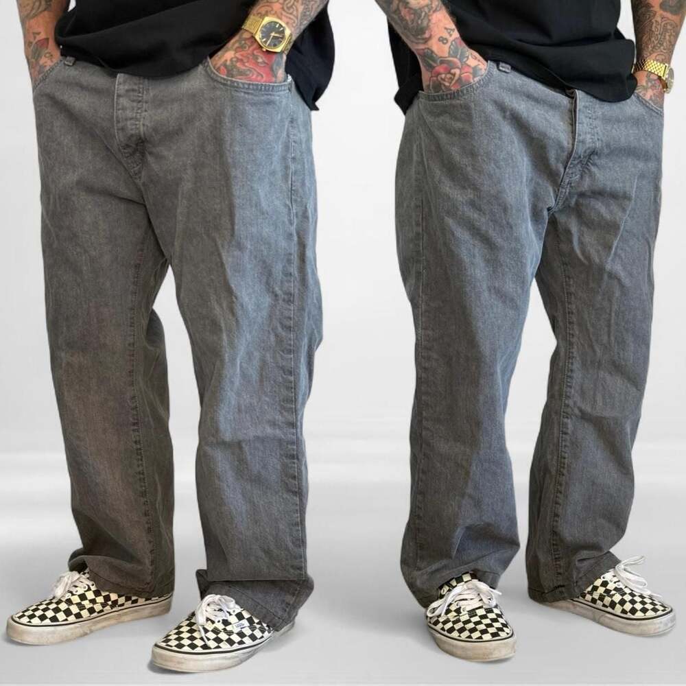 Vans Y2K Gray Baggy Checkerboard Jeans